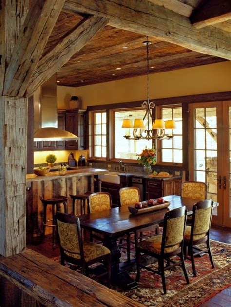 This rustic farmhouse plan from rogue engineer blends perfectly with the contemporary style, and you can make this very easily. 15 Warm & Cozy Rustic Dining Room Designs For Your Cabin
