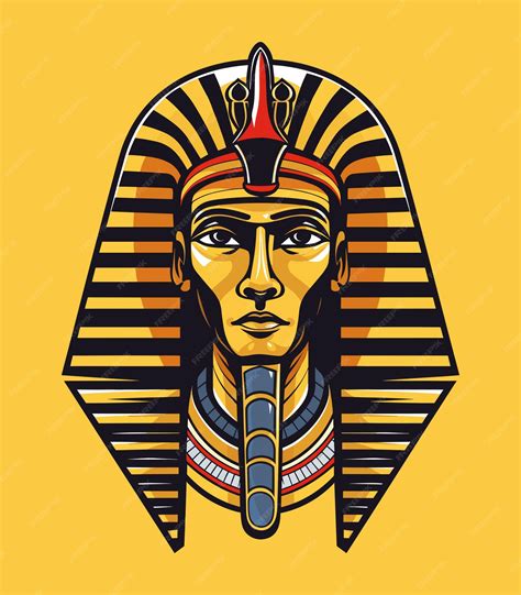 Premium Vector Egyptian Golden Pharaoh Vector Clip Art Illustration