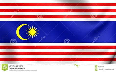 Flag Of Kuala Lumpur Malaysia Stock Illustration Illustration Of