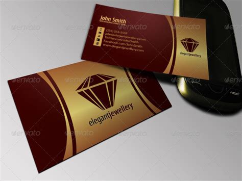 Here are a couple places to get unique business cards you can customize with your logo: 27+ Jewelry Business Card Templates - Free & Premium Download