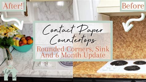 Contact Paper Countertop Rounded Corners Around Sink And Stove 6