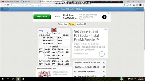 You will see the dragon lotto results today being drawn via the official website of the grand dragon lottery. grand dragon lotto 4d predicition 01/07/2018 - YouTube