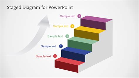 5 Steps Staged Diagram Powerpoint Slidemodel