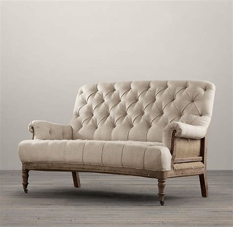 Deconstructed French Victorian Settee Sofas Restoration Hardware