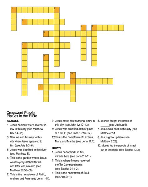 5 Best Printable Christian Crossword Puzzles
