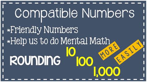 Compatible Numbers Elementary Math 44g Youtube