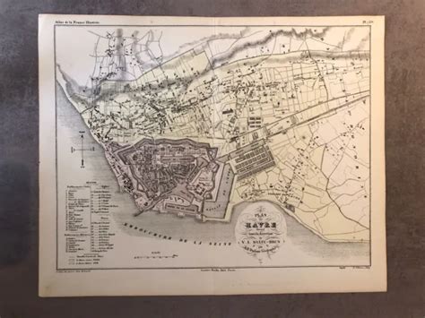 Le Havre Carte Plan De La Ville 1854 Malte Brun Dufour Geographe Eur