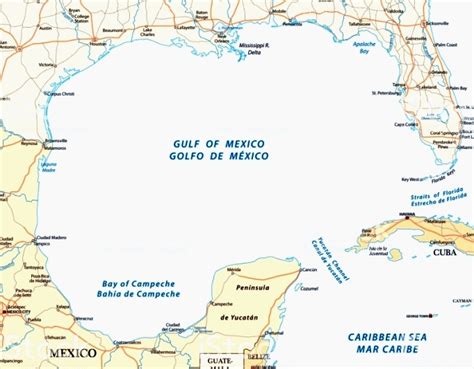 Mapa Del Golfo De México México Mi País