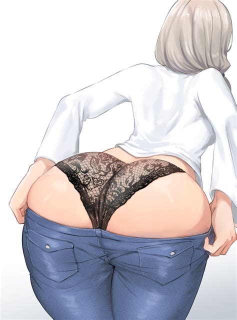 Rule 34 Ass Ass Focus Back View Bent Over Big Ass Black Panties Dat Ass Female From Behind