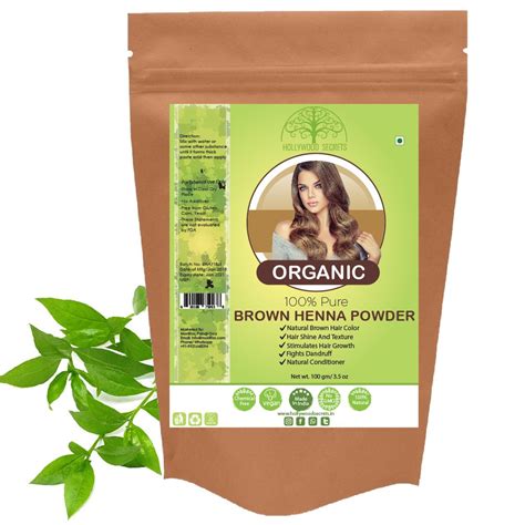 Buy Hollywood Secrets 100 Natural Brown Henna Powder 100gm Brown