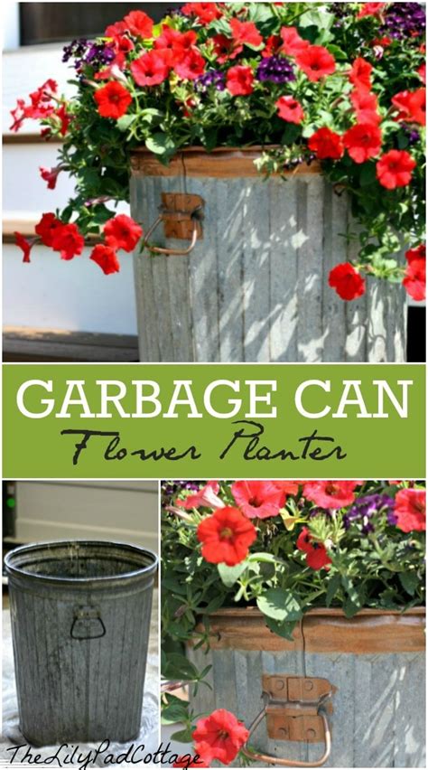 Trash To Treasure Garbage Can Flower Planter Diy The