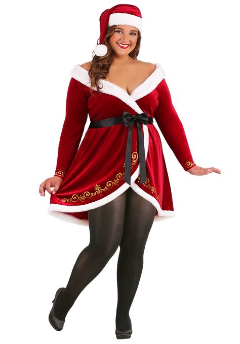 Womens Sexy Mrs Claus Plus Size Costume Seasons Costume