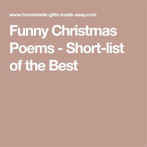 The 25 Best Funny Christmas Poems Ideas On Pinterest Xmas Poems