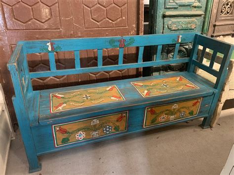 Hand Painted Storage Bench Charles Phillips Antiques