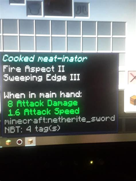 Fire Aspect Ii Weeping Edge Iit When In Main Hard I 8 Attack Damage 16