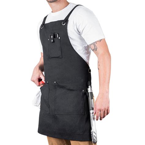 Professional Grade Apron For Men And Women Black Cotton Texas