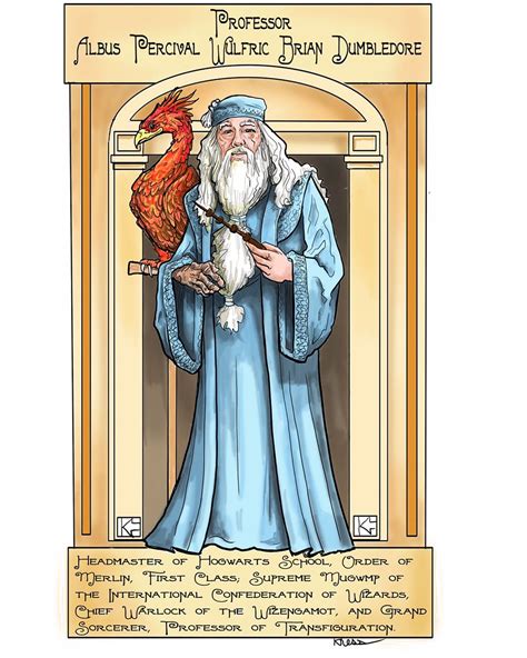 Artwork By Kurt Kress Albus Dumbledore Headmaster Of Hogwarts
