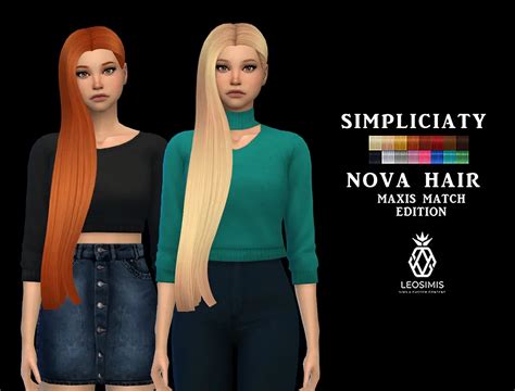 Leo 4 Sims Nova Hair Mm Sims 4 Hairs
