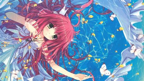 Wallpaper Anime Girl Hot Water Butterfly 4k Art 16468