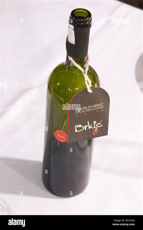 Bottle Of Podrum Brkic Citluk Blatina With Trendy Label At The Rooftop