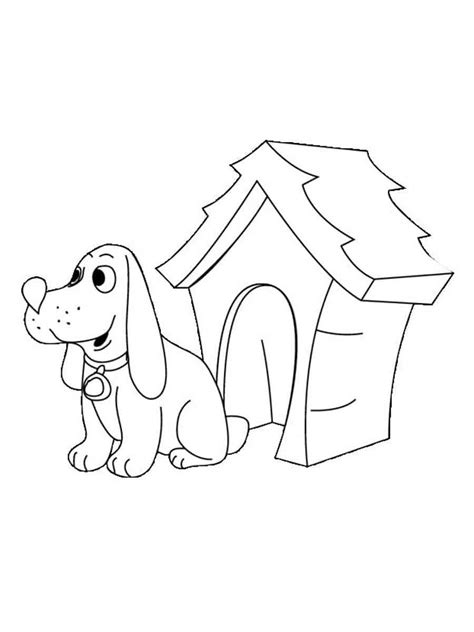 Dog House Coloring Page Free Printable