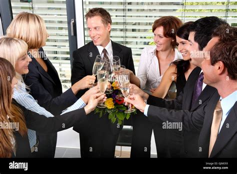 Office Celebrate Reveling Stock Photo Alamy