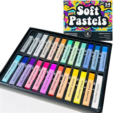 Soft Chalk Pastels 24 Pc Hippie Crafter