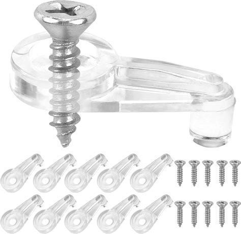 50 Pack Glass Retainer Clips Kit With Screws Cabinet Door Glass