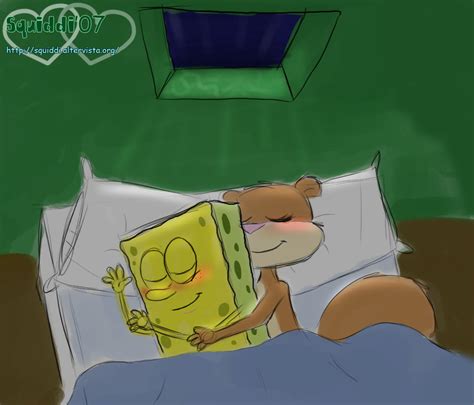 Sandy Cheeks And Spongebob In Bed