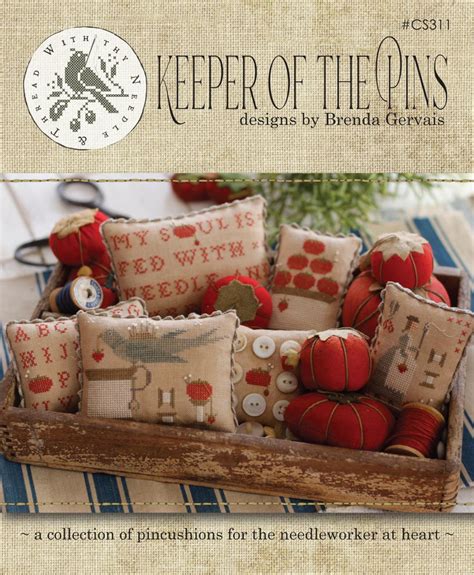 brenda gervais keeper of the pins cross stitch pattern ~ with thy needle and thread cross stitch