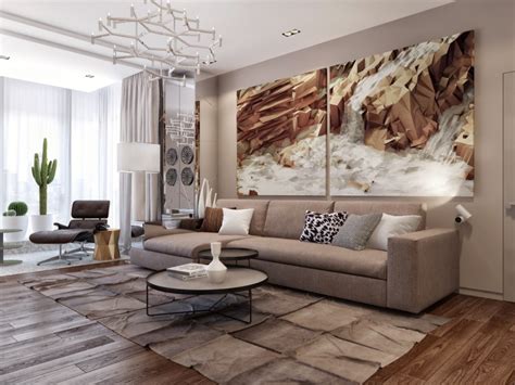 Geometric Living Room Artwork Interior Design Ideas