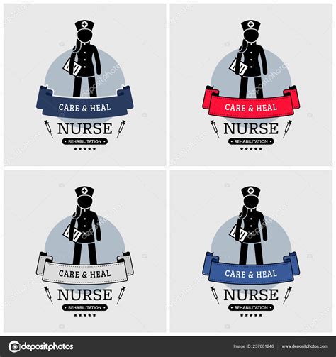 Nurse Logo Design Vector Artwork Nurse Emblem Badge Insignia Stock
