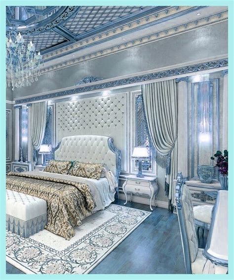 20 Elegant Blue And White Bedroom