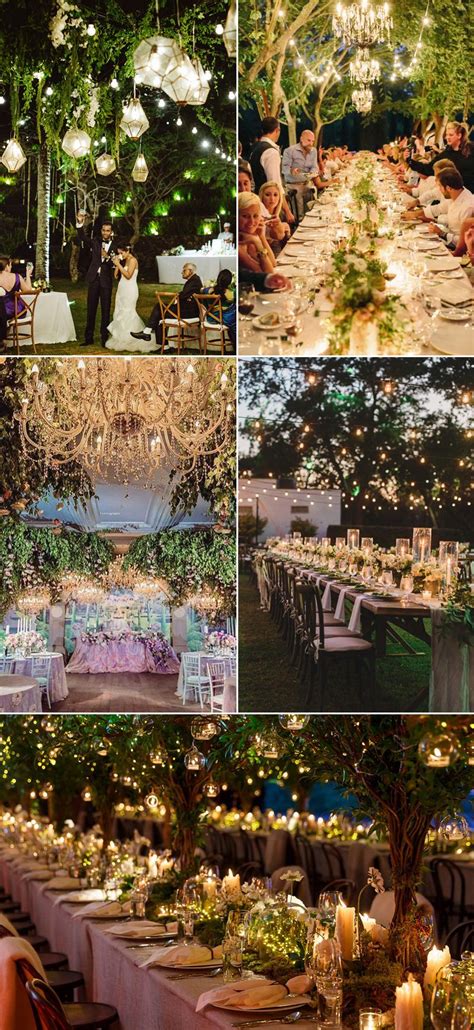 Love The Trees Lights And Lanterns Enchanted Wedding Enchanted