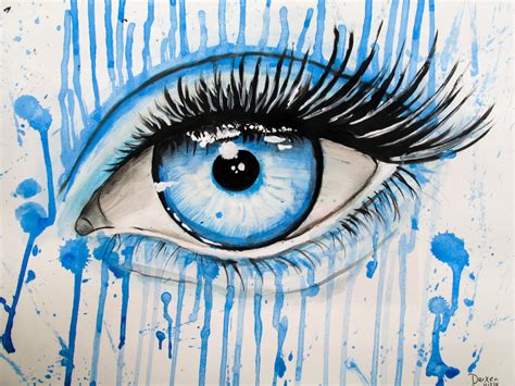 Blue Drippy Eye By Darxen On Deviantart