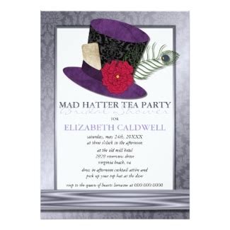 Invitations let everyone know about the sweet celebration planned for any girl's birthday with these darling mad hatter tea party invitations. Mad Hatter Bridal Shower Invitations - Dream Wedding Ideas