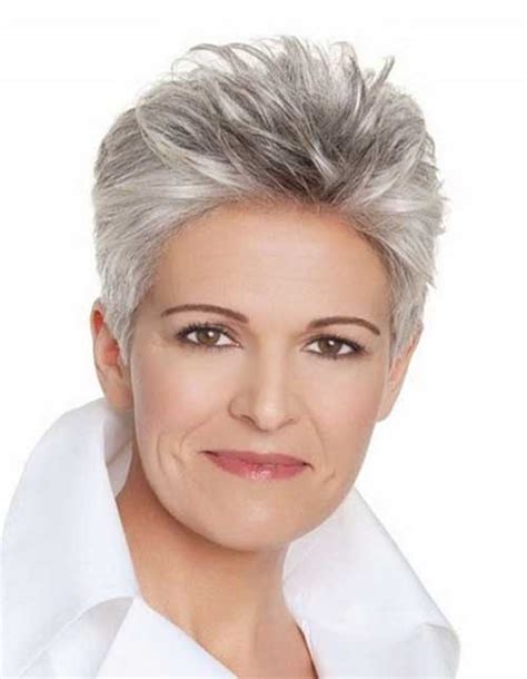 Instead, keep things simple and style coming back to short hairstyles, you can always opt for a short textured haircut that will hide that 29. 10 New Gray Pixie Haircuts | Pixie Cut - Haircut for 2019