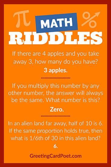 Math Riddles With Answers