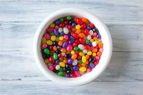 Hd Wallpaper Assorted Flavors Of Jelly Beans Round White Ceramic Bowl