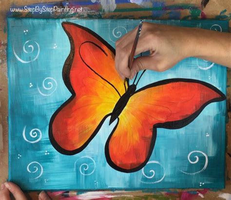 Easy Modern Art Paintings Of Butterfly Best Painting
