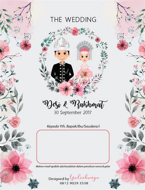 Download Template Desain Undangan Pernikahan Dengan Word Template Kita