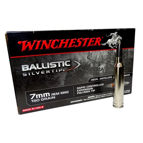 Winchester 7mm Rem Mag Ballistic Silvertip 150 Grain Armería Trelles Sl