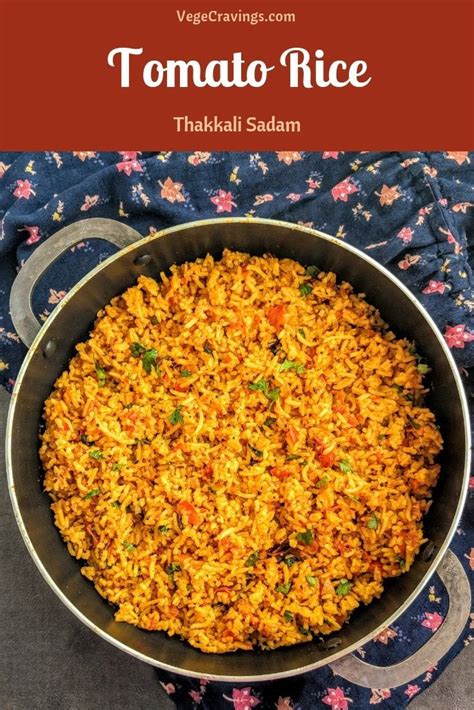 Tomato Rice Recipe Thakkali Sadam Vegecravings