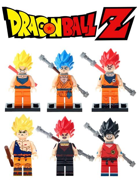 Différents personnages, leurs attaques et leurs tenues vous attendent. Dragon+Ball+Z+6pcs+Goku+Son+Vegeta+LEGO+minifigures+set ...