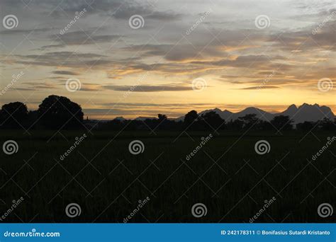Beautiful Sunset Background In The Afternoon Stock Image Image Of