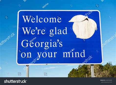 Welcome Georgia State Sign Stock Photo 260039285 Shutterstock