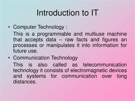 Ppt Introduction To Information Technology Powerpoint Presentation