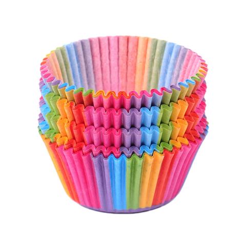 Pcs Rainbow Cupcake Paper Liners Muffin Cases Cup Cake Baking Egg