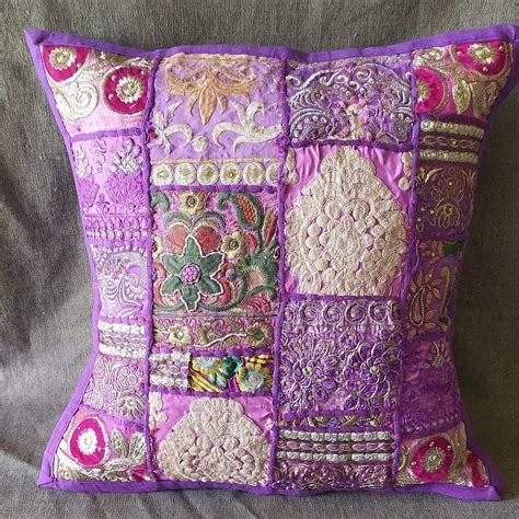 embroidery cotton multicolor khambhaliya cushion cover for home size 16x16inch at rs 120