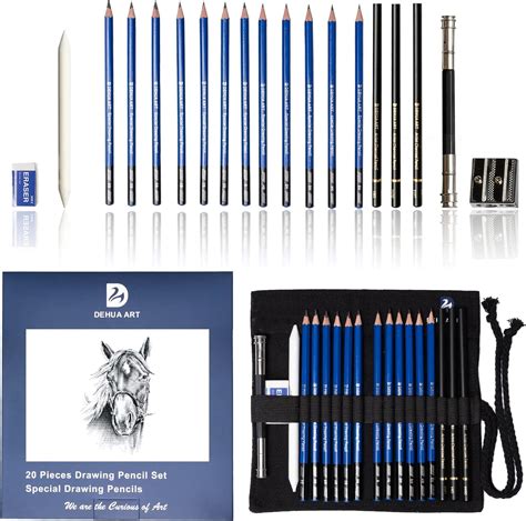 Profesjonalny Zestaw Ołówków Do Rysowania I Szkicowania 20 Częściowy